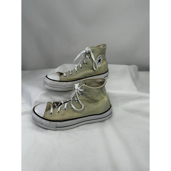 Converse Women's Chuck Taylor All Star Beige High Top‎ Sneaker Sz 9 Basketball - Picture 7 of 14